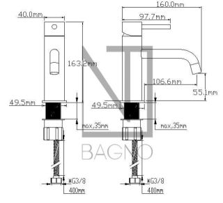 Смеситель для раковины NT Bagno Silio NT4211 серый хром